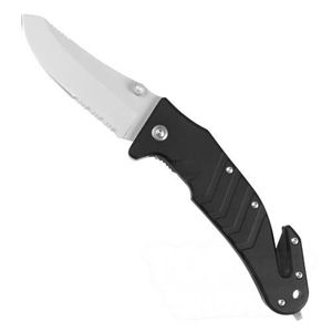 Zatvárací nôž AUTO CLIP Mil-Tec® s kombinovaným ostrím - čierny (Farba: Čierna)