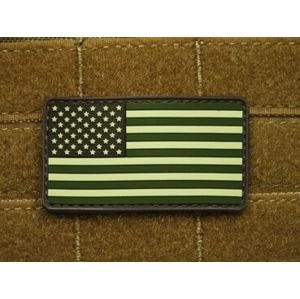 Nášivka JTG - USA vlajka - Forest (Farba: Forest Green)