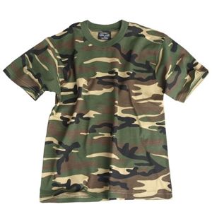 Detské tričko Mil-Tec® - woodland (Farba: US woodland, Veľkosť: S)