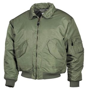 Bunda MFH® Flight Jacket CWU “Bomber“- olív (Farba: Olive Green , Veľkosť: M)
