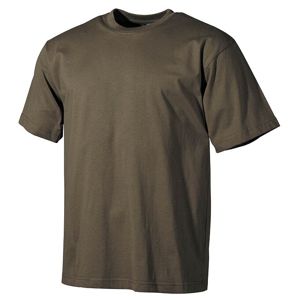 Bavlnené tričko klasického štýlu US army MFH® s krátkym rukávom - olív (Farba: Olive Green , Veľkosť: XL)