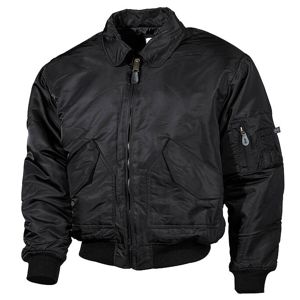 Bunda MFH® Flight Jacket CWU "Bomber" - čierna (Farba: Čierna, Veľkosť: XL)