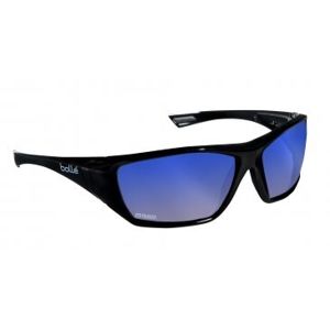 Ochranné okuliare BOLLÉ® HUSTLER - čierne, polarizačné modré (Farba: Čierna, Šošovky: Modré polarizované)