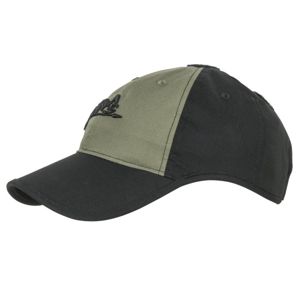 Šiltovka "baseballka" HELIKON-TEX ® Logo Cap Rip Stop - čierna, zelená (Farba: Čierna / zelená)