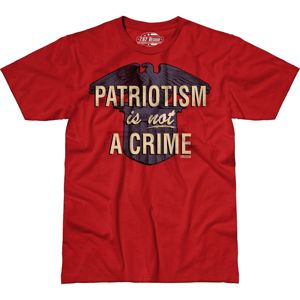 Pánske tričko 7.62 Design® Patriotism is not a Crime - červené (Veľkosť: S)