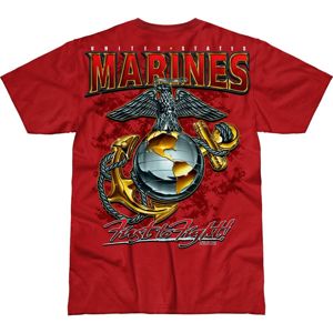 Pánske tričko 7.62 Design® USMC Eagle, Globe & Anchor - červené (Farba: Červená, Veľkosť: S)