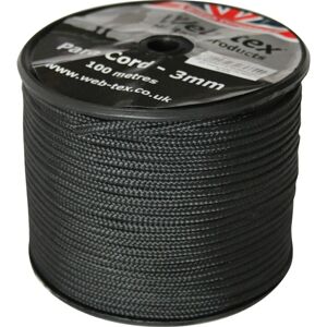 Para Cord Web-tex® 3 mm, 100 metrů - tmavě zelený (Farba: Tmavo zelená)