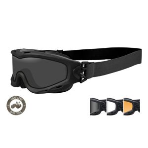 Taktické ochranné okuliare Wiley X® Spear Dual - čierny rámček, súprava - číre, dymovo sivé a oranžové Light Rust šošovky (Farba: Čierna, Šošovky: Čír