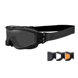 Taktické ochranné okuliare Wiley X® Spear - čierny rámček, súprava - číre, dymovo sivé a oranžové Light Rust šošovky (Farba: Čierna, Šošovky: Číre + D