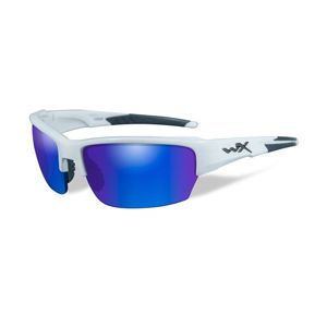 Strelecké okuliare Wiley X® Saint - biely rámček, modrozelené zrkadlové šošovky polarizované (Farba: Biela, Šošovky: Modrozelené zrkadlové polarizovan
