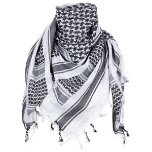 Šatka Palestín so strapcami MFH® - čierno-biely (Farba: Čierna / biela)