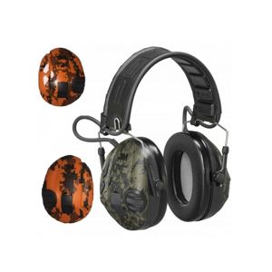 Elektronická ochranná sluchátka 3M® PELTOR® SportTac™ Slimline – Zelená / Oranžová Camo (Farba: Zelená / Oranžová Camo)