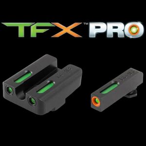 Mieridlá TFX Pro Tritium / Fiber-Optic Truglo® - Glock® Low Set PRO ORN – Čierna (Farba: Čierna)