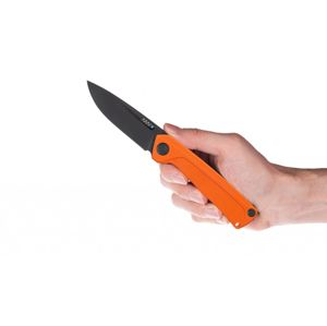 Zatvárací nôž Z200 G10 Liner Lock ANV® - farba rukoväte: oranžová, DLC čierna čepeľ (Farba: Oranžová, Varianta: DLC ČERNÁ ČEPEL)