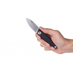 Zatvárací nôž Z050 ANV® - farba rukoväte: čierna, sivá čepeľ - Stone wash (Farba: Čierna, Varianta: ŠEDÁ ČEPEL - STONE WASH )