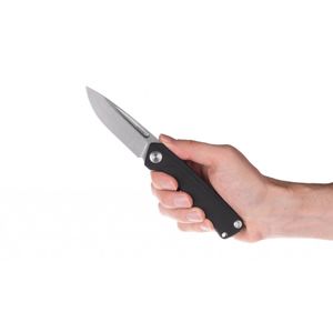 Zatvárací nôž Z200 G10 Liner Lock ANV® - farba rukoväte: čierna, sivá čepeľ - Stone wash (Farba: Čierna, Varianta: ŠEDÁ ČEPEL - STONE WASH )