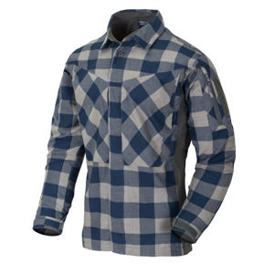 Flanelová košile MBDU Helikon-Tex® – Modrá (Farba: Modrá, Veľkosť: 3XL)