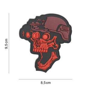 Patch Night Vision Skull 101INC® – Červená (Farba: Červená)