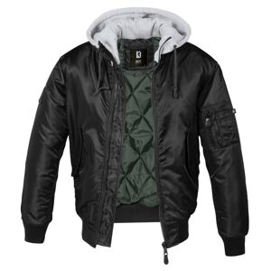 Zimná bunda MA1 Sweat Hooded Brandit® – Čierna / sivá (Farba: Čierna / sivá, Veľkosť: 3XL)