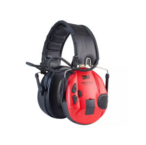Elektronická ochranná sluchátka 3M® PELTOR® SportTac™ Slimline – Černá / červená (Farba: Čierna / červená)