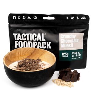 Dehydrované jedlo chrumkavé čokoládové müsli Tactical Foodpack® (Farba: Čierna)