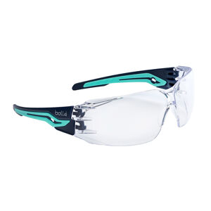Ochranné okuliare Silex Bollé® – Číre, Zelená (Farba: Zelená, Šošovky: Číre)