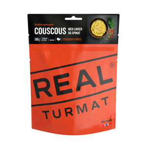 Dehydrované jedlo Kuskus so šošovicou a špenátom Real Turmat® (Farba: Oranžová)