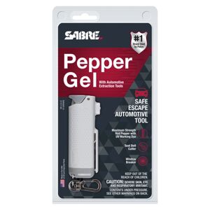 Obranný sprej SABRE RED® Safe Escape 3v1 Auto Tool – Sivá (Farba: Sivá)