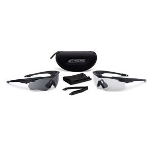 Ochranné okuliare Crossblade™ 2X Kit ESS® (Farba: Čierna, Šošovky: Číre + Dymovo sivé)
