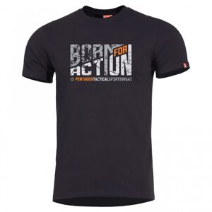 Pánske tričko Born For Action Pentagon® (Farba: Čierna, Veľkosť: XXL)