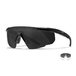 Strelecké okuliare Wiley X® Saber Advanced, súprava – Čierna (Farba: Čierna, Šošovky: Číre + Dymovo sivé)