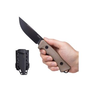 Nôž s pevnou čepeľou P200 ANV® – Čierna čepeľ - Cerakote, Piesková (Farba: Piesková, Varianta: Čierna čepeľ - Cerakote)
